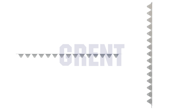 Бордюр стальной GRENT BR L-образный 1200*70, 1,5, оцинкованный