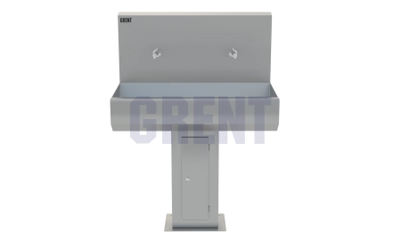 Умывальник 2-секционный на стойке GRENT-S-02