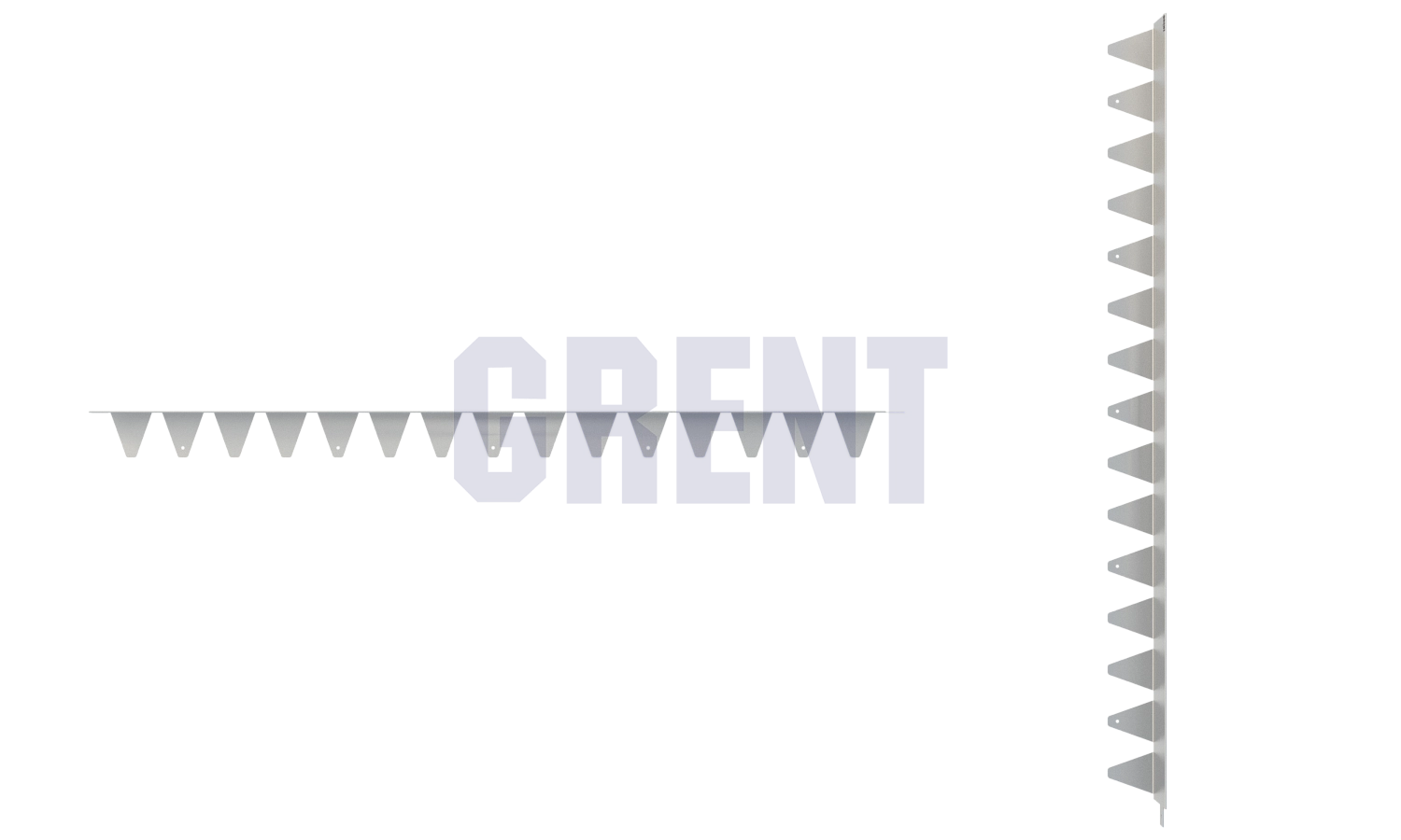 Бордюр стальной GRENT BR L-образный 1200*80, 1,5, оцинкованный