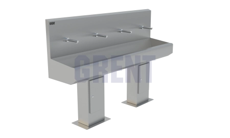 Умывальник 4-секционный на стойке GRENT-S-04