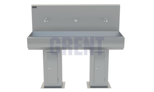 Умывальник 3-секционный на стойке GRENT-S-03