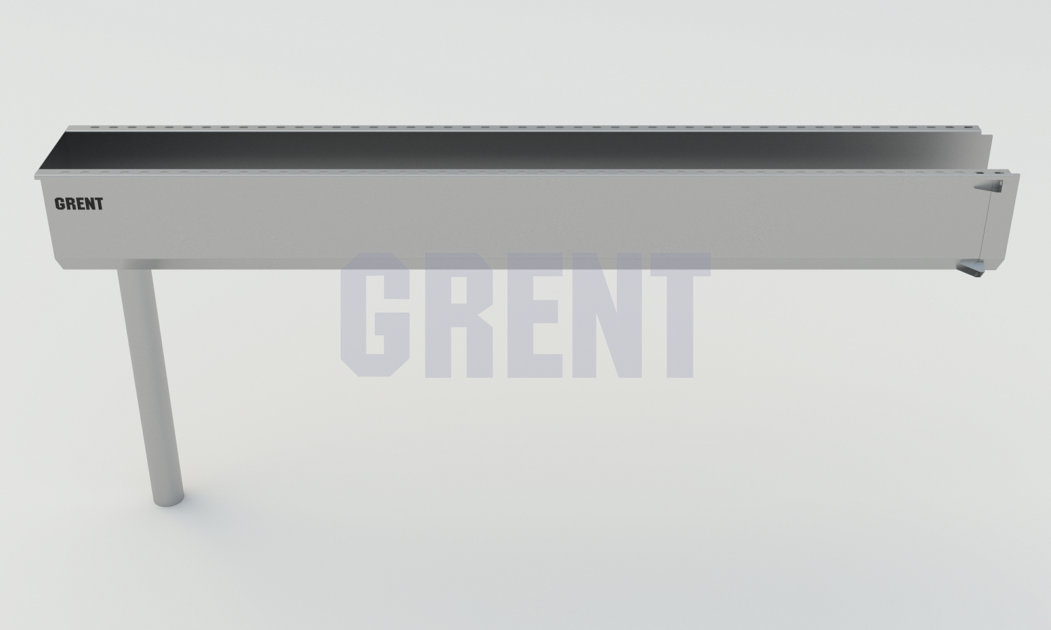 Лоток водоотводный мостовой GRENT MosT подвесной 150 выпускной торцевой