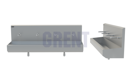 Умывальник 4-секционный подвесной GRENT-P-04