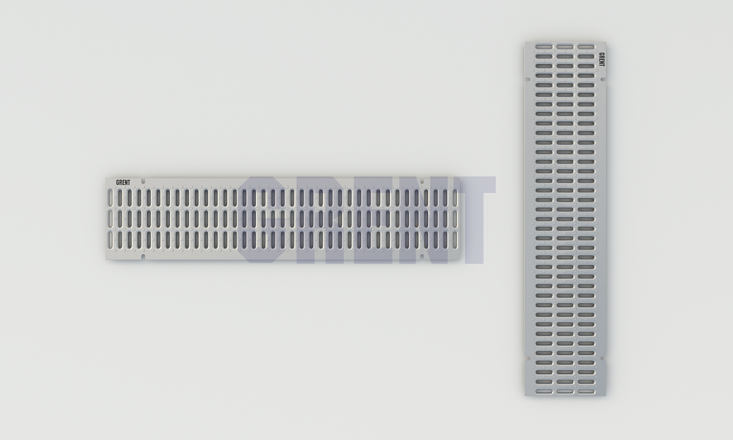 Штампованная решетка водоотводная из оцинкованной стали GRENT PlasT 200